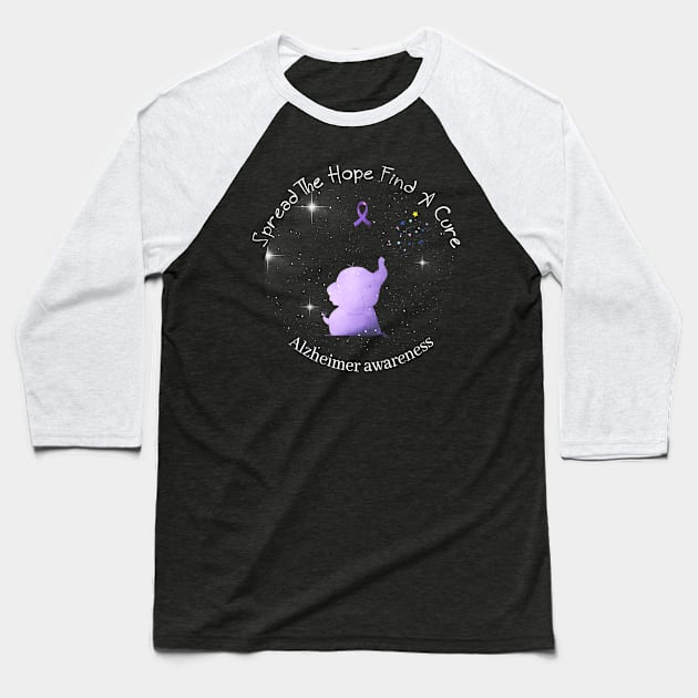 Alzheimer Awareness Spread The Hope Find A Cure Gift Baseball T-Shirt by thuylinh8